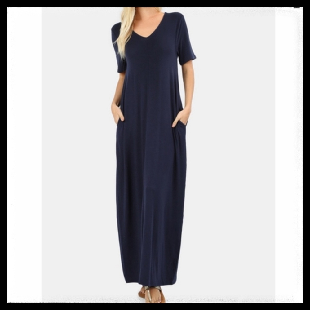 Maxi Dress, Navy, NWT!